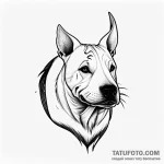 Bull terrier — эскиз тату (№1749683057_0, 11.06.2025 23:04) — Tatufoto.com