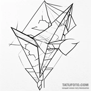 Paper airplane - эскиз тату (№1749683421_0, 11.06.2025 23:10) — Tatufoto.com