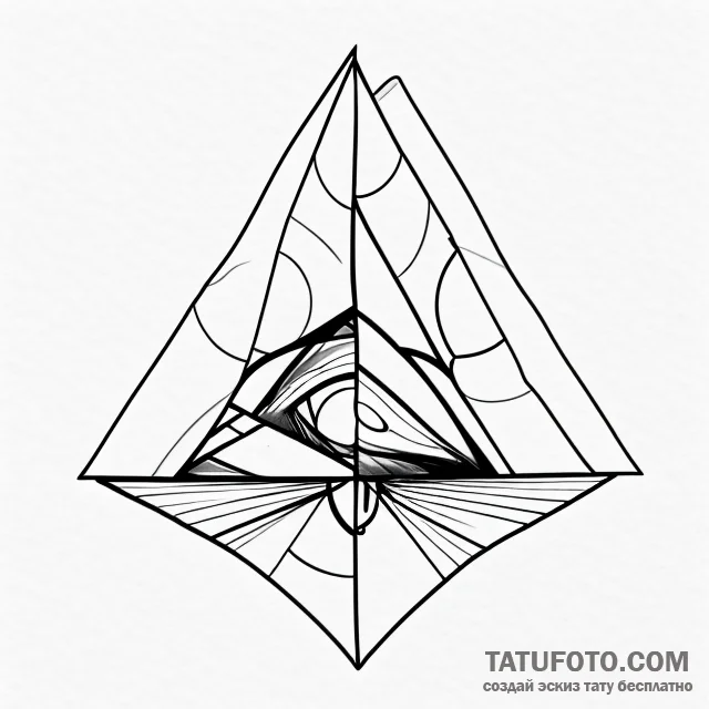 Eye in triangle - эскиз тату (№1749685338_0, 11.06.2025 23:42) — Tatufoto.com