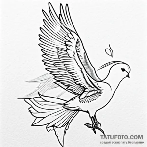 Dove - эскиз тату (№1749685700_0, 11.06.2025 23:48) — Tatufoto.com