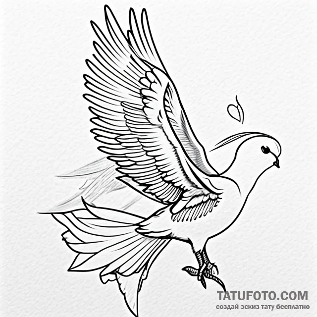 Dove - эскиз тату (№1749685700_0, 11.06.2025 23:48) — Tatufoto.com