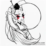 Geisha — эскиз тату (№1749687515_0, 12.06.2025 00:18) — Tatufoto.com