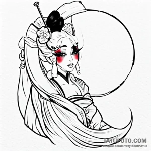 Geisha - эскиз тату (№1749687515_0, 12.06.2025 00:18) — Tatufoto.com