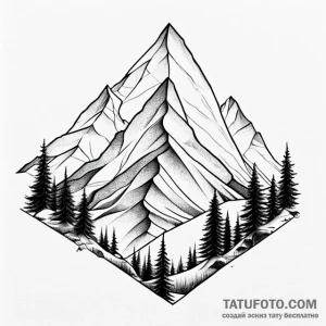 Mountains - эскиз тату (№1749687879_0, 12.06.2025 00:24) — Tatufoto.com