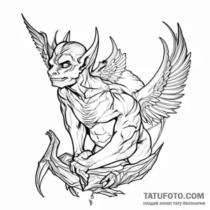 Gargoyle - эскиз тату (№1749688244_0, 12.06.2025 00:30) — Tatufoto.com