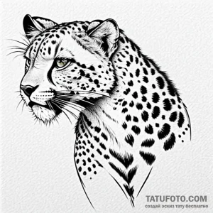 Cheetah - эскиз тату (№1749688975_0, 12.06.2025 00:42) — Tatufoto.com