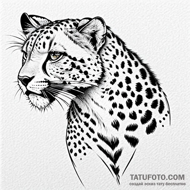 Cheetah - эскиз тату (№1749688975_0, 12.06.2025 00:42) — Tatufoto.com