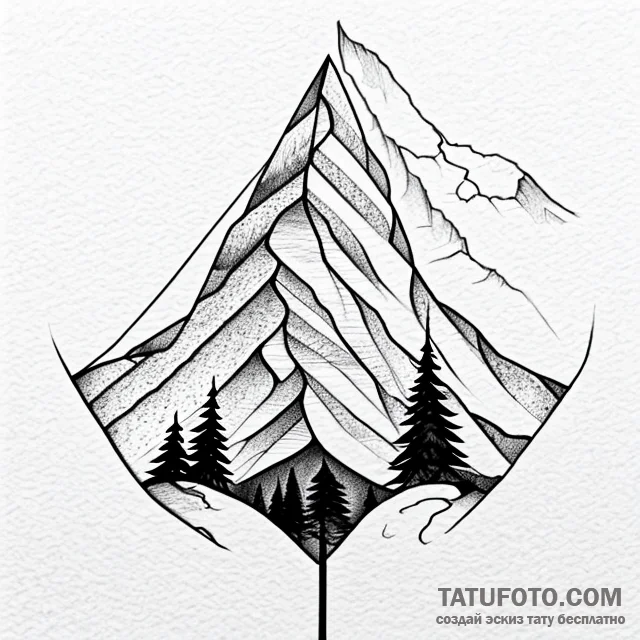 Eye mountain - эскиз тату (№1749690433_0, 12.06.2025 01:07) — Tatufoto.com