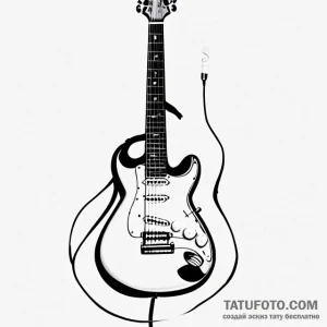 Guitar - эскиз тату (№1749691161_0, 12.06.2025 01:19) — Tatufoto.com