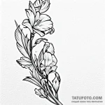 Gladiolus — эскиз тату (№1749691890_0, 12.06.2025 01:31) — Tatufoto.com
