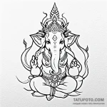 Ganesha — эскиз тату (№1749692253_0, 12.06.2025 01:37) — Tatufoto.com