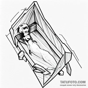 Coffin - эскиз тату (№1749692983_0, 12.06.2025 01:49) — Tatufoto.com