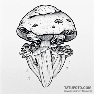 Mushrooms - эскиз тату (№1749694075_0, 12.06.2025 02:07) — Tatufoto.com