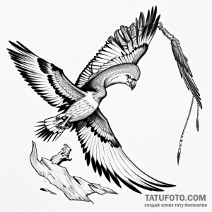 Vulture - эскиз тату (№1749694439_0, 12.06.2025 02:13) — Tatufoto.com