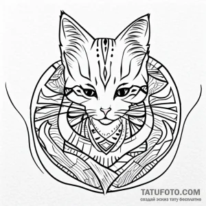 Egyptian cat - эскиз тату (№1749696089_0, 12.06.2025 02:41) — Tatufoto.com