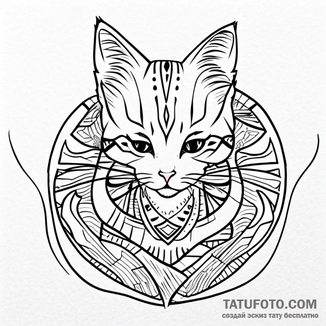 Egyptian cat - эскиз тату (№1749696089_0, 12.06.2025 02:41) — Tatufoto.com