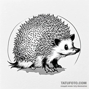 Hedgehog - эскиз тату (№1749696818_0, 12.06.2025 02:53) — Tatufoto.com