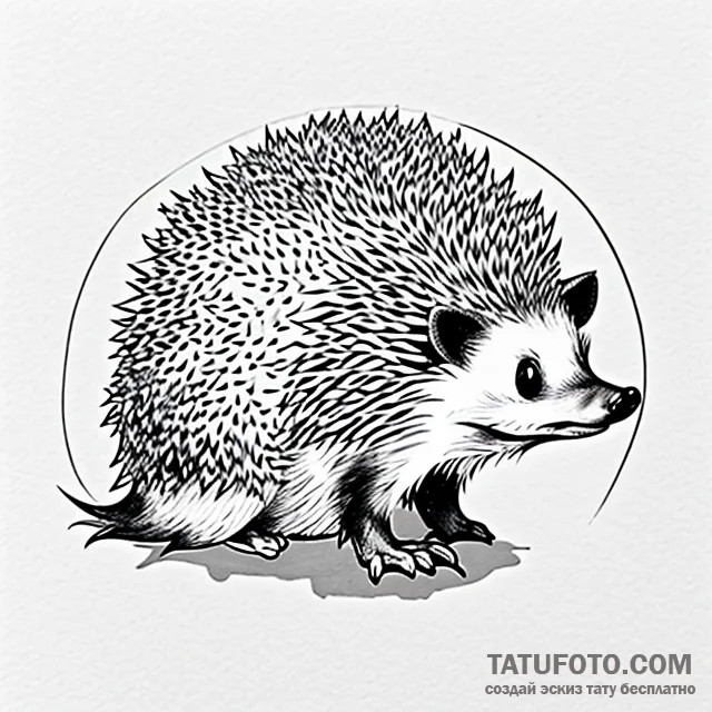 Hedgehog — эскиз тату (№1749696818_0, 12.06.2025 02:53) — Tatufoto.com