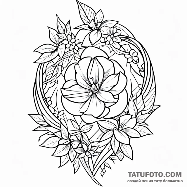 Jasmine — эскиз тату (№1749698638_0, 12.06.2025 03:23) — Tatufoto.com