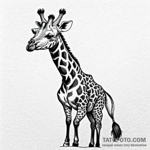 Giraffe - эскиз тату (№1749699367_0, 12.06.2025 03:36) — Tatufoto.com