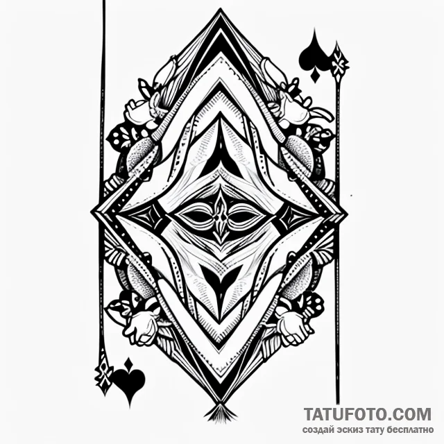 Playing cards - эскиз тату (№1749701551_0, 12.06.2025 04:12) — Tatufoto.com