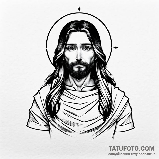Jesus christ - эскиз тату (№1749702642_0, 12.06.2025 04:30) — Tatufoto.com