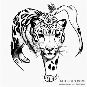 Snow leopard - эскиз тату (№1749703006_0, 12.06.2025 04:36) — Tatufoto.com
