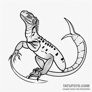Iguana - эскиз тату (№1749703736_0, 12.06.2025 04:48) — Tatufoto.com