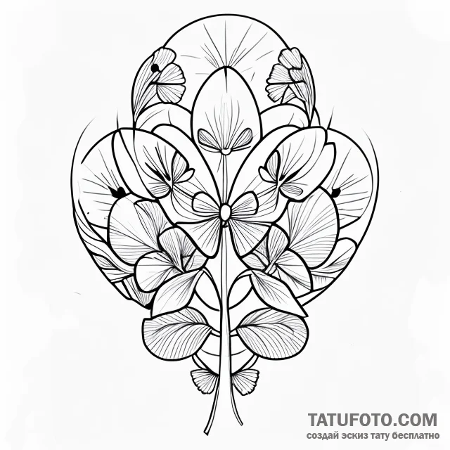 Clover — эскиз тату (№1749705921_0, 12.06.2025 05:25) — Tatufoto.com