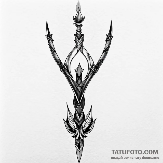 Dagger — эскиз тату (№1749706283_0, 12.06.2025 05:31) — Tatufoto.com