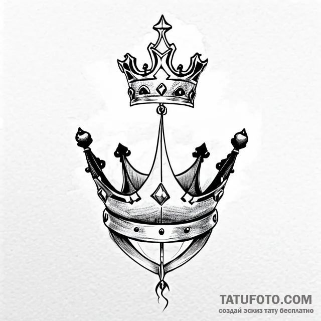 Crown — эскиз тату (№1749706648_0, 12.06.2025 05:37) — Tatufoto.com