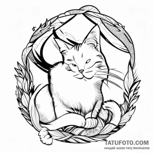 Cat - эскиз тату (№1749707014_0, 12.06.2025 05:43) — Tatufoto.com