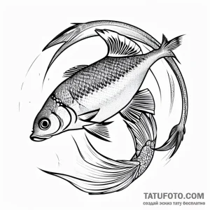 Carp - эскиз тату (№1749707378_0, 12.06.2025 05:49) — Tatufoto.com