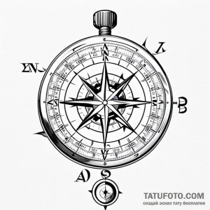 Compass - эскиз тату (№1749709204_0, 12.06.2025 06:20) — Tatufoto.com