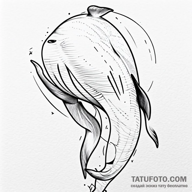 Whale — эскиз тату (№1749709569_0, 12.06.2025 06:26) — Tatufoto.com