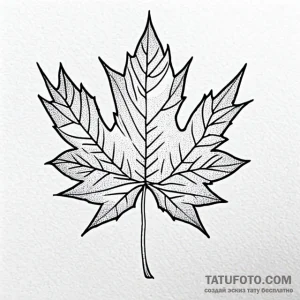 Maple leaf - эскиз тату (№1749709934_0, 12.06.2025 06:32) — Tatufoto.com