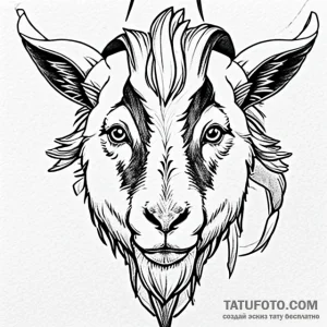 Goat - эскиз тату (№1749711752_0, 12.06.2025 07:02) — Tatufoto.com