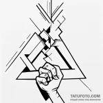 Cross on finger — эскиз тату (№1749712116_0, 12.06.2025 07:08) — Tatufoto.com