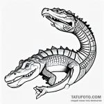 Crocodile — эскиз тату (№1749714301_0, 12.06.2025 07:45) — Tatufoto.com