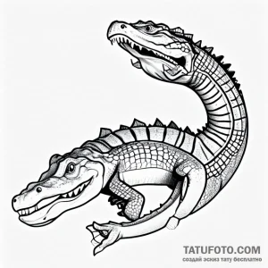 Crocodile - эскиз тату (№1749714301_0, 12.06.2025 07:45) — Tatufoto.com