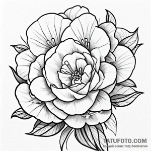 Camellia - эскиз тату (№1749716120_0, 12.06.2025 08:15) — Tatufoto.com