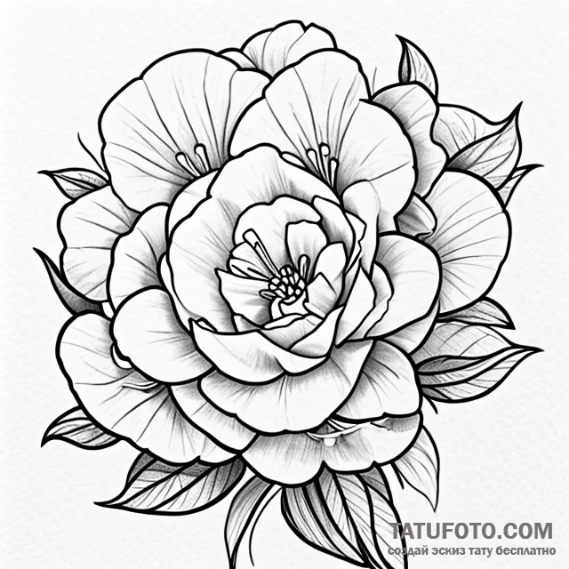 Camellia - эскиз тату (№1749716120_0, 12.06.2025 08:15) — Tatufoto.com