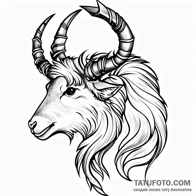 Capricorn - эскиз тату (№1749716484_0, 12.06.2025 08:21) — Tatufoto.com