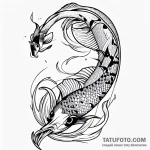 Koi — эскиз тату (№1749717578_0, 12.06.2025 08:39) — Tatufoto.com