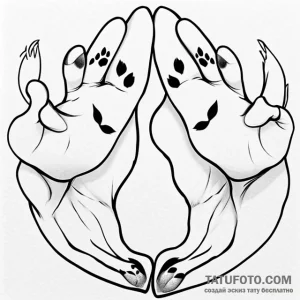 Cat's paws - эскиз тату (№1749717942_0, 12.06.2025 08:45) — Tatufoto.com