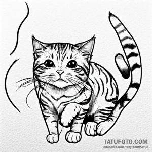 Cat - эскиз тату (№1749718307_0, 12.06.2025 08:51) — Tatufoto.com