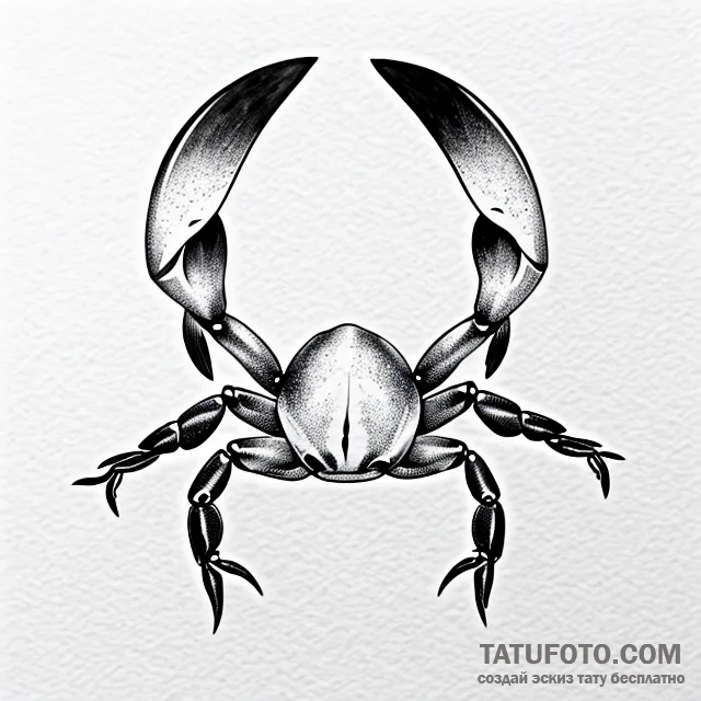 Crab - эскиз тату (№1749719038_0, 12.06.2025 09:03) — Tatufoto.com