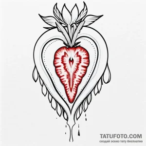 Strawberry - эскиз тату (№1749720129_0, 12.06.2025 09:22) — Tatufoto.com