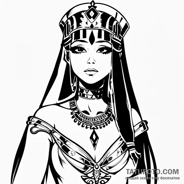 Cleopatra - эскиз тату (№1749720857_0, 12.06.2025 09:34) — Tatufoto.com