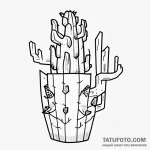 Cactus — эскиз тату (№1749722677_0, 12.06.2025 10:04) — Tatufoto.com